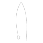 Lade das Bild in den Galerie-Viewer, Platinum 14k Yellow White Rose Gold Sterling Silver Long French Ear Wire for Earring Top 25.63mm x 13.25mm
