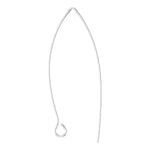 Ladda upp bild till gallerivisning, Platinum 14k Yellow White Rose Gold Sterling Silver Long French Ear Wire for Earring Top 25.63mm x 13.25mm
