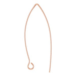 Ladda upp bild till gallerivisning, Platinum 14k Yellow White Rose Gold Sterling Silver Long French Ear Wire for Earring Top 25.63mm x 13.25mm
