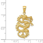Загрузить изображение в средство просмотра галереи, 14k Yellow Gold Dragon 3D Pendant Charm
