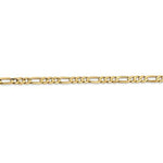 画像をギャラリービューアに読み込む, 14K Yellow Gold 3mm Concave Open Figaro Bracelet Anklet Choker Necklace Pendant Chain
