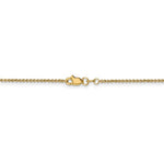 Afbeelding in Gallery-weergave laden, 14k Yellow Gold 1.5mm Round Open Link Cable Bracelet Anklet Choker Necklace Pendant Chain
