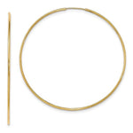 Lataa kuva Galleria-katseluun, 14K Yellow Gold 65mm x 1.2mm Round Endless Hoop Earrings
