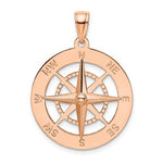 Lade das Bild in den Galerie-Viewer, 14k Rose Gold Nautical Compass Medallion Pendant Charm
