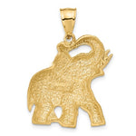 Cargar imagen en el visor de la galería, 14k Yellow Gold Elephant Open Back Pendant Charm
