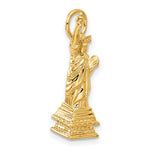 Lade das Bild in den Galerie-Viewer, 14k Yellow Gold New York Statue Liberty 3D Pendant Charm - [cklinternational]
