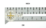 Ladda upp bild till gallerivisning, Sterling Silver and 14k Yellow Gold Nautical Compass Medallion Small Pendant Charm

