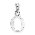 Afbeelding in Gallery-weergave laden, 14K White Gold Uppercase Initial Letter O Block Alphabet Pendant Charm
