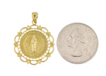 이미지를 갤러리 뷰어에 로드 , 14k Yellow Gold Blessed Virgin Mary Miraculous Medal Pendant Charm
