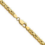Kép betöltése a galériamegjelenítőbe: 14K Yellow Gold 4mm Byzantine Bracelet Anklet Choker Necklace Pendant Chain
