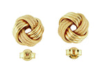Indlæs billede til gallerivisning 14k Yellow Gold 11mm Classic Love Knot Stud Post Earrings
