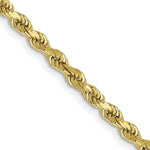 이미지를 갤러리 뷰어에 로드 , 10k Yellow Gold 2.75mm Diamond Cut Rope Bracelet Anklet Choker Necklace Pendant Chain
