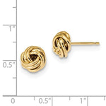 Carregar imagem no visualizador da galeria, 14k Yellow Gold 9mm Classic Love Knot Stud Post Earrings

