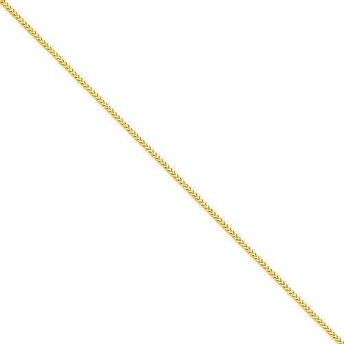 14K Yellow Gold 2mm Franco Bracelet Anklet Choker Necklace Pendant Chain