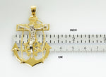 將圖片載入圖庫檢視器 14k Gold Two Tone Mariners Cross Crucifix Pendant Charm - [cklinternational]
