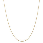 Indlæs billede til gallerivisning 14k Yellow Gold 0.70mm Thin Cable Rope Necklace Pendant Chain
