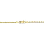 Lataa kuva Galleria-katseluun, 10k Yellow Gold 1.75mm Diamond Cut Rope Bracelet Anklet Necklace Pendant Chain
