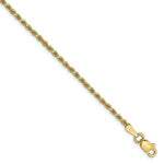 Kép betöltése a galériamegjelenítőbe: 10k Yellow Gold 1.75mm Diamond Cut Rope Bracelet Anklet Necklace Pendant Chain
