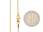 Carregar imagem no visualizador da galeria, 14K Yellow Gold 1mm Box Bracelet Anklet Necklace Choker Pendant Chain
