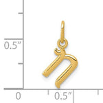 Afbeelding in Gallery-weergave laden, 14K Yellow Gold Lowercase Initial Letter N Script Cursive Alphabet Pendant Charm
