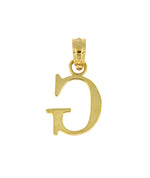 Afbeelding in Gallery-weergave laden, 14K Yellow Gold Uppercase Initial Letter G Block Alphabet Pendant Charm
