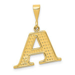 이미지를 갤러리 뷰어에 로드 , 14K Yellow Gold Uppercase Initial Letter A Block Alphabet Pendant Charm
