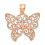 Lade das Bild in den Galerie-Viewer, 14k Rose Gold Butterfly Pendant Charm
