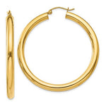Afbeelding in Gallery-weergave laden, 14K Yellow Gold Large Classic Round Hoop Earrings 44mmx4mm
