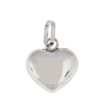 Afbeelding in Gallery-weergave laden, 14k White Gold Small Puffy Heart 3D Hollow Pendant Charm
