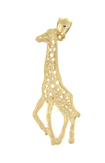 Carica l&#39;immagine nel visualizzatore di Gallery, 14k Yellow Gold Giraffe Open Back Pendant Charm - [cklinternational]
