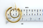 Загрузить изображение в средство просмотра галереи, 14k Yellow Gold Non Pierced Clip On Round Double Hoop Earrings 19mm x 2mm
