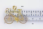이미지를 갤러리 뷰어에 로드 , 14k Gold Two Tone Large Bicycle Moveable 3D Pendant Charm - [cklinternational]
