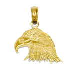 Kép betöltése a galériamegjelenítőbe: 14k Yellow Gold Small Eagle Head Pendant Charm
