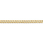 Indlæs billede til gallerivisning 14K Yellow Gold 3.8mm Open Concave Curb Bracelet Anklet Choker Necklace Pendant Chain
