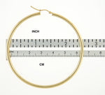 Carregar imagem no visualizador da galeria, 14K Yellow Gold 65mm x 3mm Lightweight Round Hoop Earrings
