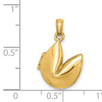 Charger l&#39;image dans la galerie, 14k Yellow Gold Fortune Cookie 3D Pendant Charm
