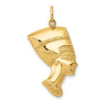 Carica l&#39;immagine nel visualizzatore di Gallery, 14k Yellow Gold Egyptian Nefertiti Open Back Pendant Charm
