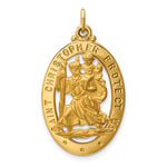 Lade das Bild in den Galerie-Viewer, 14k Yellow Gold Saint Christopher Medal Pendant Charm
