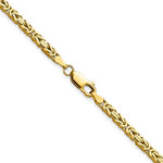 Cargar imagen en el visor de la galería, 14K Yellow Gold 2.5mm Byzantine Bracelet Anklet Choker Necklace Pendant Chain
