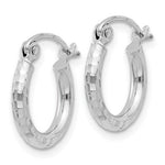 Kép betöltése a galériamegjelenítőbe: Sterling Silver Diamond Cut Classic Round Hoop Earrings 12mm x 2mm
