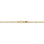 Charger l&#39;image dans la galerie, 14k Yellow Gold 1.70mm Singapore Twisted Bracelet Anklet Necklace Choker Pendant Chain
