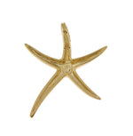 Load image into Gallery viewer, 14k Yellow Gold Starfish Chain Slide Large Pendant Charm
