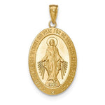 画像をギャラリービューアに読み込む, 14k Yellow Gold Blessed Virgin Mary Miraculous Medal Pendant Charm
