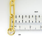 画像をギャラリービューアに読み込む, 14k Yellow Gold Paper Clip Link Split Chain with End Rings 20 inches for Necklace Anklet Bracelet for Push Clasp Lock Connector Bail Enhancer  Pendant Charm Hanger
