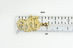 Ladda upp bild till gallerivisning, 14k Yellow Gold Dragon 3D Pendant Charm
