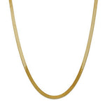 將圖片載入圖庫檢視器 14k Yellow Gold 5mm Silky Herringbone Bracelet Anklet Choker Necklace Pendant Chain
