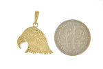 Lade das Bild in den Galerie-Viewer, 14k Yellow Gold Small Eagle Head Pendant Charm
