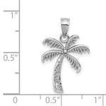 Indlæs billede til gallerivisning 14K White Gold Palm Tree Pendant Charm
