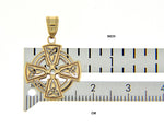 이미지를 갤러리 뷰어에 로드 , 14k Yellow Gold Celtic Knot Cross Pendant Charm
