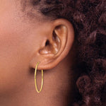 画像をギャラリービューアに読み込む, 14K Yellow Gold 27mm x 1.25mm Round Endless Hoop Earrings

